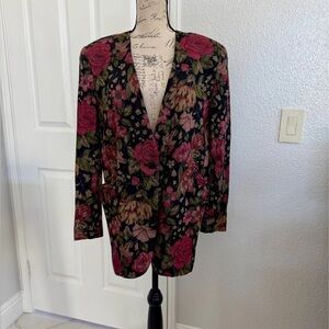 Giraffe floral blazer